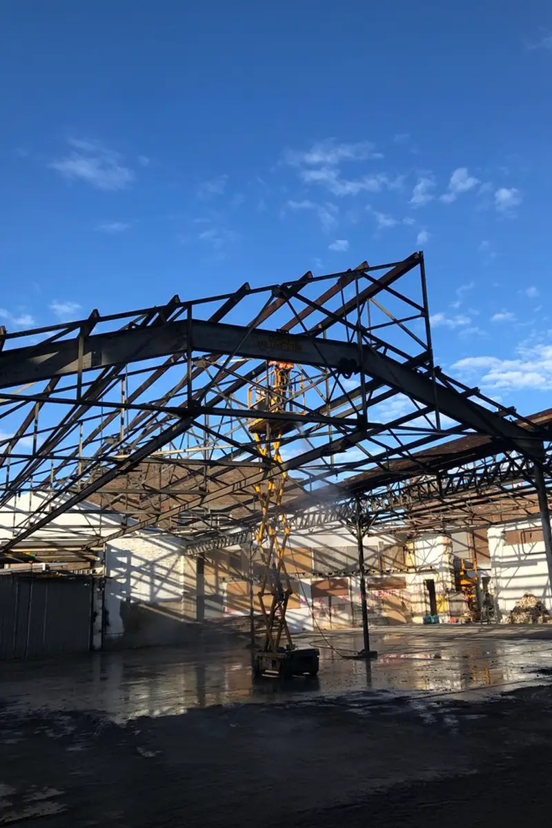 Demolition-of-Warehouse Warehouse being demolished